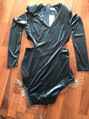 Mini kleid pannesamt grün - pannesamt,