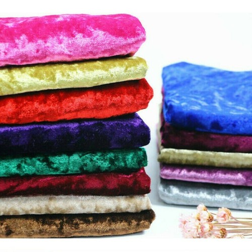 Stretch crushed velvet stoff - stretch,